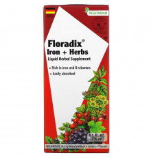 Gaia Herbs, Floradix, Iron + Herbs, Liquid Herbal Supplement, 8.5 fl oz (250 ml)