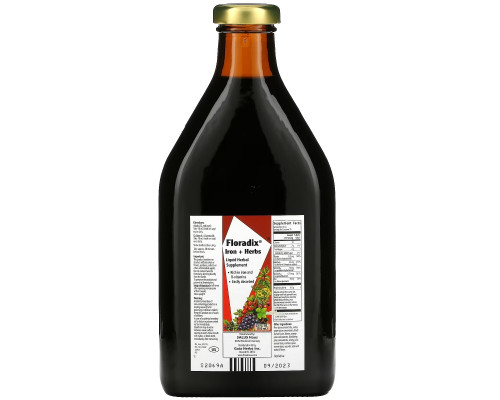 Gaia Herbs, Floradix, Iron + Herbs, 23 fl oz (700 ml) Gaia Herbs, Floradix, Iron + Herbs, 23 fl oz (700 ml)
