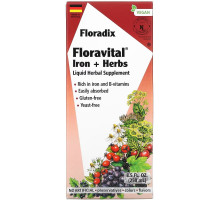 Gaia Herbs, Floradix, Floravital Iron + Herbs, 8.5 fl oz (250 ml)