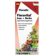 Gaia Herbs, Floradix, Floravital Iron + Herbs, 8.5 fl oz (250 ml)