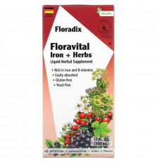 Gaia Herbs, Floradix, Floravital Iron + Herbs, 17 fl oz (500 ml)