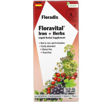 Gaia Herbs, Floradix, железо и травы Floravital, 23 жидк. унции (700 мл)