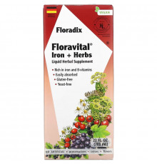 Gaia Herbs, Floradix, железо и травы Floravital, 23 жидк. унции (700 мл)
