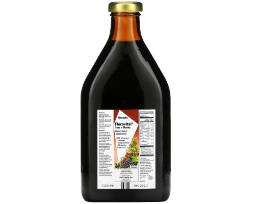 Gaia Herbs, Floradix, железо и травы Floravital, 23 жидк. унции (700 мл) Gaia Herbs, Floradix, железо и травы Floravital, 23 жидк. унции (700 мл)