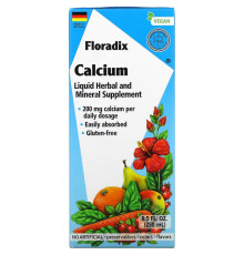 Gaia Herbs, Floradix, Calcium, 200 mg, 8.5 fl oz (250 ml)