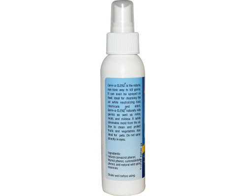 North American Herb & Spice Co., Germ-a Clenz, универсальный натуральный спрей, 4 жидких унции (120 мл) North American Herb & Spice Co., Germ-a Clenz, универсальный натуральный спрей, 4 жидких унции (120 мл)