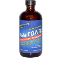 North American Herb & Spice Co., PolarPower рыбий жир из аляскинского дикого лосося (нерки), 8 жидких унций (240 мл)