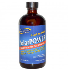 North American Herb & Spice Co., PolarPower рыбий жир из аляскинского дикого лосося (нерки), 8 жидких унций (240 мл)