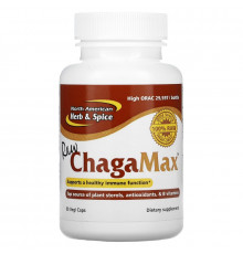 North American Herb & Spice Co., Сырой ChagaMax, 90 растительных капсул