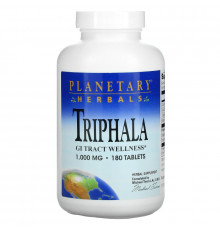 Planetary Herbals, Трифала, здоровье желудочно-кишечного тракта, 1,000 мг, 180 таблеток