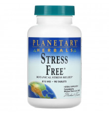 Planetary Herbals, Stress Free, Botanical Stress Relief, 815 mg, 90 Tablets
