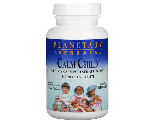 Planetary Herbals, Успокаивающее для детей, 440 мг, 150 таблеток Planetary Herbals, Успокаивающее для детей, 440 мг, 150 таблеток