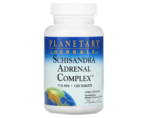 Planetary Herbals, Schisandra Adrenal Complex, 710 мг, 120 таблеток Planetary Herbals, Schisandra Adrenal Complex, 710 мг, 120 таблеток