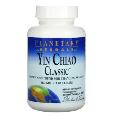 Растительные экстракты и настойки Planetary Herbals, Yin Chiao Classic, 450 мг, 120 таблеток