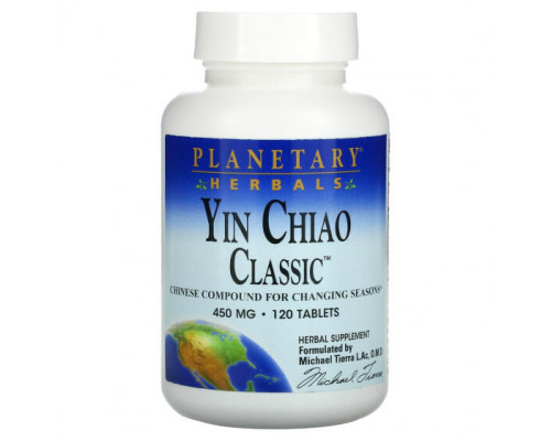 Растительные экстракты и настойки Planetary Herbals, Yin Chiao Classic, 450 мг, 120 таблеток Растительные экстракты и настойки Planetary Herbals, Yin Chiao Classic, 450 мг, 120 таблеток
