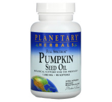 Planetary Herbals, Тыквенное масло с полным спектром активных веществ, 1000 мг, 90 гелевых капсул