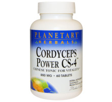 Planetary Herbals, Кордицепс Power CS-4, китайский тоник для жизненной энергии, 800 мг, 60 таблеток