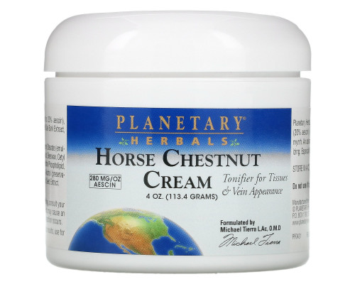 Planetary Herbals, Крем с конским каштаном, 4 унции (113,4 г) Planetary Herbals, Крем с конским каштаном, 4 унции (113,4 г)