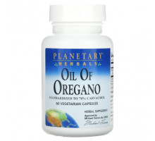 Растительные масла Planetary Herbals, Масло орегано, 60 вегетарианских капсул