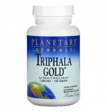 Planetary Herbals, Triphala Gold, здоровье желудочно-кишечного тракта, 1,000 мг, 120 таблеток