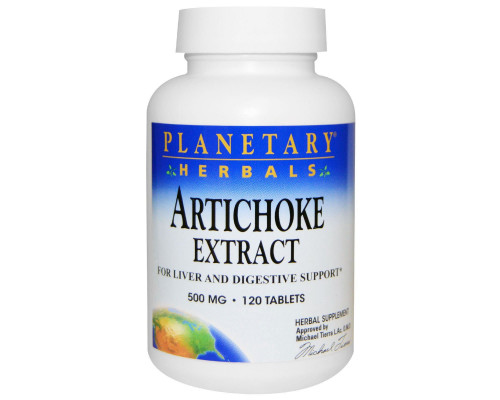 Planetary Herbals, Экстракт артишока, 500 мг, 120 таблеток Planetary Herbals, Экстракт артишока, 500 мг, 120 таблеток