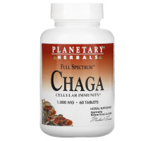 Planetary Herbals, Полный спектр, чага, 1000 мг, 60 таблеток