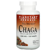 Planetary Herbals, Чага полного спектра, 1000 мг, 120 таблеток