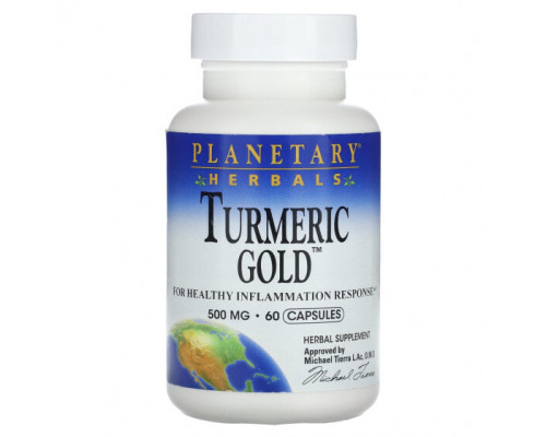 Имбирь и куркума Planetary Herbals, Куркума золото, 500 мг, 60 капсул Имбирь и куркума Planetary Herbals, Куркума золото, 500 мг, 60 капсул