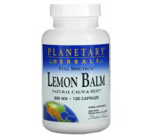 Planetary Herbals, Мелисса, полный спектр, 500 мг, 120 капсул