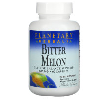 Planetary Herbals, Горькая дыня, поддержка баланса глюкозы, 500 мг, 60 капсул