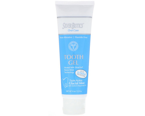 American Biotech Labs SilverSol Tooth Gel With Xylitol Glacial Mint 4 fl oz (118 ml) American Biotech Labs SilverSol Tooth Gel With Xylitol Glacial Mint 4 fl oz (118 ml)