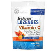 American Biotech Labs, Silver Biotics, Silver Lozenges, 60 PPM SilverSol, Orange Splash, 21 Lozenges