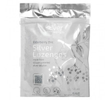 Фрукты и ягоды American Biotech Labs, Silver Biotics, леденцы с бузиной и цинком и серебром, 21 пастилка, 79,8 г (2,8 унции)