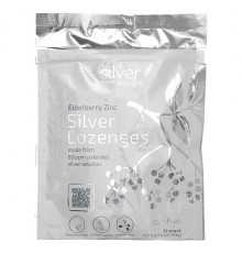 Фрукты и ягоды American Biotech Labs, Silver Biotics, леденцы с бузиной и цинком и серебром, 21 пастилка, 79,8 г (2,8 унции)