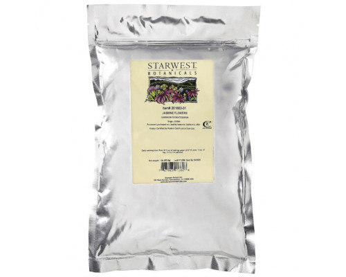 Травяные сборы и чаи Starwest Botanicals, Цветы жасмина, 453,6 г (1 фунт) Травяные сборы и чаи Starwest Botanicals, Цветы жасмина, 453,6 г (1 фунт)