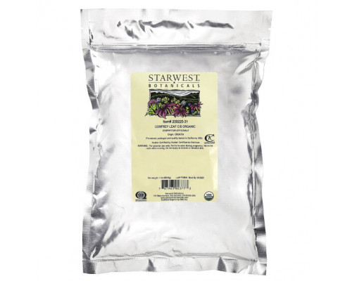 Растительные экстракты и настойки Starwest Botanicals, Листья окопника, органические 1 фунт Растительные экстракты и настойки Starwest Botanicals, Листья окопника, органические 1 фунт