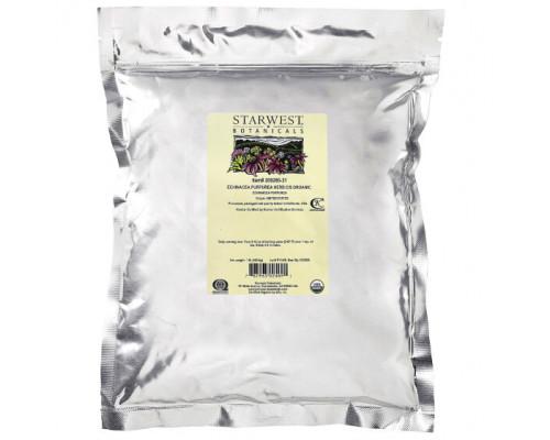 Эхинацея Starwest Botanicals, Органическая эхинацея пурпурная (Echinacea purpurea), C / S, 453,6 г (1 фунт) Эхинацея Starwest Botanicals, Органическая эхинацея пурпурная (Echinacea purpurea), C / S, 453,6 г (1 фунт)