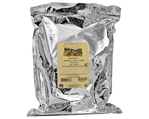 Starwest Botanicals Органические измельченные и просеянные листья красной малины 1 фунт Starwest Botanicals Органические измельченные и просеянные листья красной малины 1 фунт