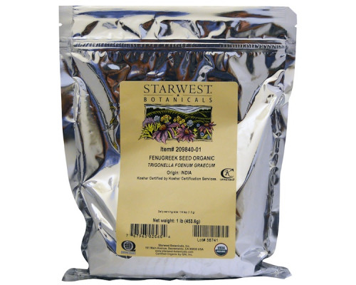 Starwest Botanicals Натуральные семена пажитника1 фунт (453.6 г)