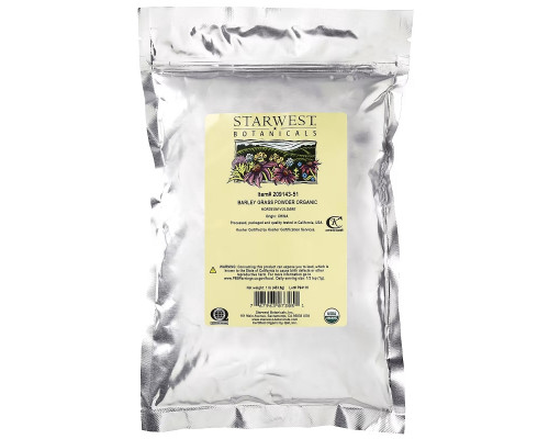 Starwest Botanicals Порошок из ячменя Органика 1 фунт Starwest Botanicals Порошок из ячменя Органика 1 фунт