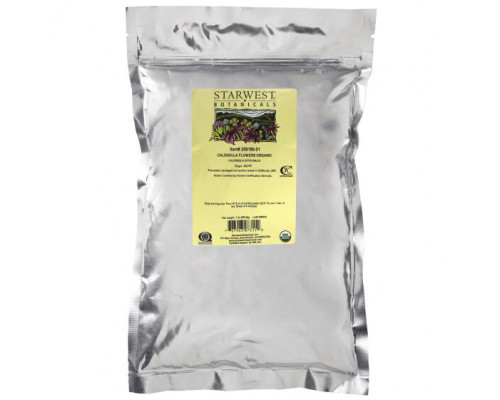 Травяные сборы и чаи Starwest Botanicals, органические цветки календулы, цельные, 453,6 г (1 фунт) Травяные сборы и чаи Starwest Botanicals, органические цветки календулы, цельные, 453,6 г (1 фунт)