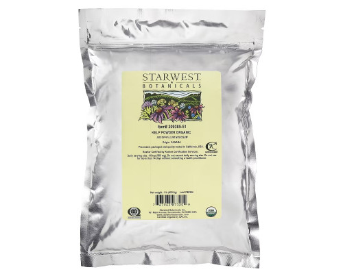 Starwest Botanicals Органическая ламинария в порошке 1 фунт (4536 г) Starwest Botanicals Органическая ламинария в порошке 1 фунт (4536 г)