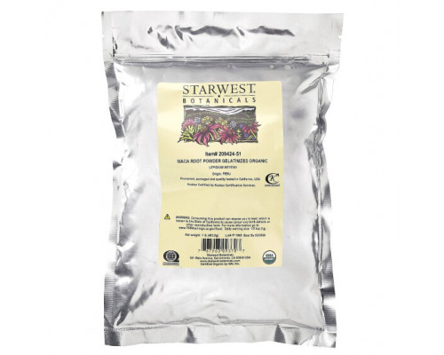 Суперфуды Starwest Botanicals, Порошок из органического корня маки, желатинизированный, 453,6 г (1 фунт) Суперфуды Starwest Botanicals, Порошок из органического корня маки, желатинизированный, 453,6 г (1 фунт)