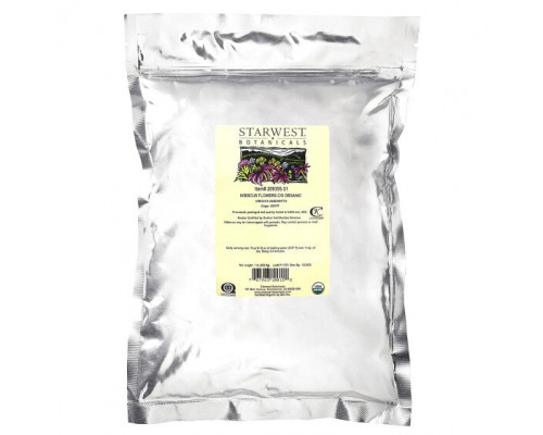 Для сердца и сосудов Starwest Botanicals, Органические цветы гибискуса (C / S), 453,6 г (1 фунт) Для сердца и сосудов Starwest Botanicals, Органические цветы гибискуса (C / S), 453,6 г (1 фунт)
