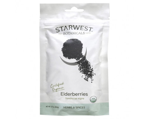 От гриппа и простуды Starwest Botanicals, Органическая бузина, 89,9 г (3,17 унции) От гриппа и простуды Starwest Botanicals, Органическая бузина, 89,9 г (3,17 унции)