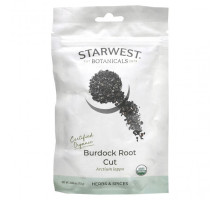 Растительные экстракты и настойки Starwest Botanicals, Органические отрезки корня лопуха, 75,1 г (2,65 унции)