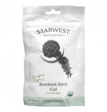 Растительные экстракты и настойки Starwest Botanicals, Органические отрезки корня лопуха, 75,1 г (2,65 унции)