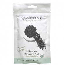 Травяные сборы и чаи Starwest Botanicals, Органические срезанные цветы гибискуса, 49,9 г (1,76 унции)