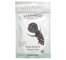 Травяные сборы и чаи Starwest Botanicals, Органические красные бутоны и лепестки роз, 13,9 г (0,49 унции)