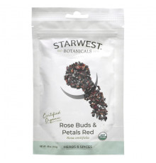 Травяные сборы и чаи Starwest Botanicals, Органические красные бутоны и лепестки роз, 13,9 г (0,49 унции)